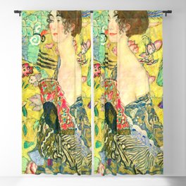 Gustav Klimt "Lady with fan" Blackout Curtain