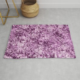 Purple Lavender White Sponge Painting Area & Throw Rug