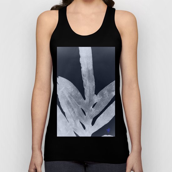 Green Fern Silver Black Unisex Tank Top