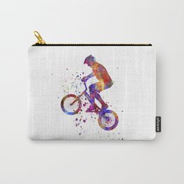 Watercolor bmx rider Carry-All Pouch