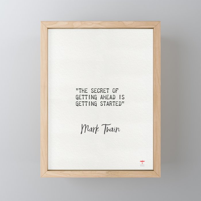 Mark Twain American writer Framed Mini Art Print