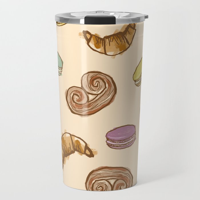A Delightful Assortment of French Pastries Travel Mug