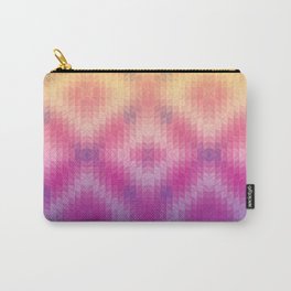 Pink Ombre Geometric Carry-All Pouch