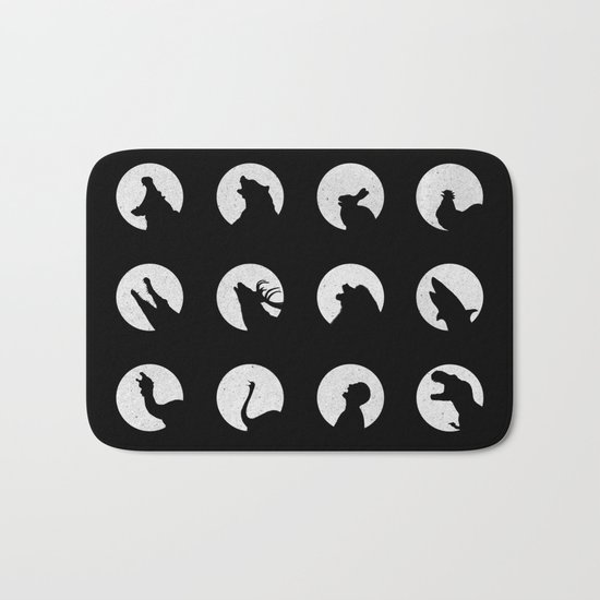 Wolf's Night Off Bath Mat