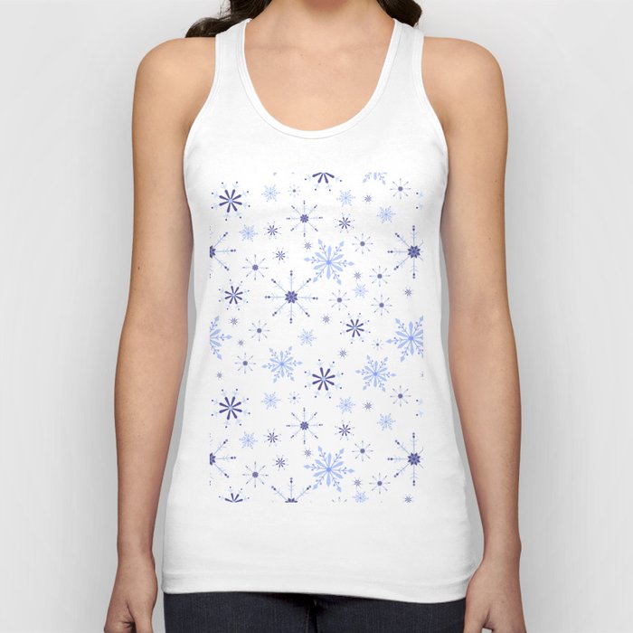 Christmas Pattern Floral Snowflake Purple Tank Top