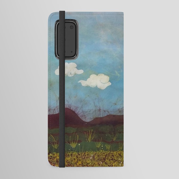 Tree and two clouds Android Wallet Case
