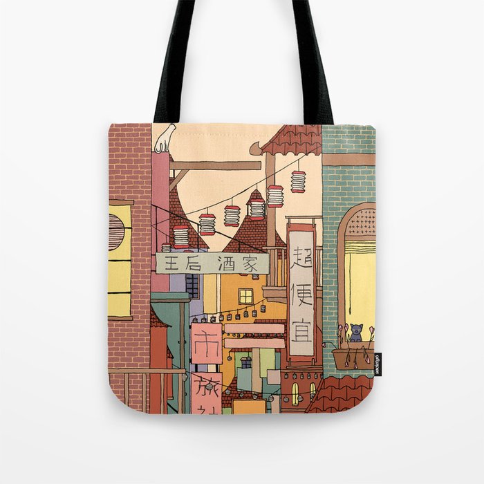 China Town Tote Bag by thecasbah | Society6