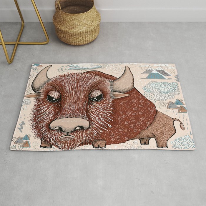 American Buffalo Bison Southwest Southwestern Rug By Amygale Society6