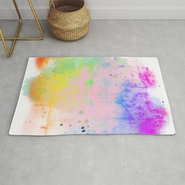 abstract | colored stains Rug