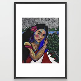 Boricua Bandera Mujer Framed Art Print
