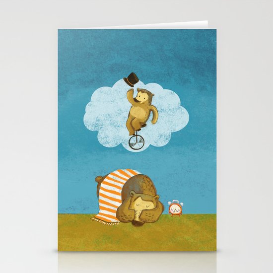 What bears dream of Stationery Cards