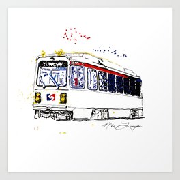 Septa Trolley Art: Philly Public Transportation Art Print