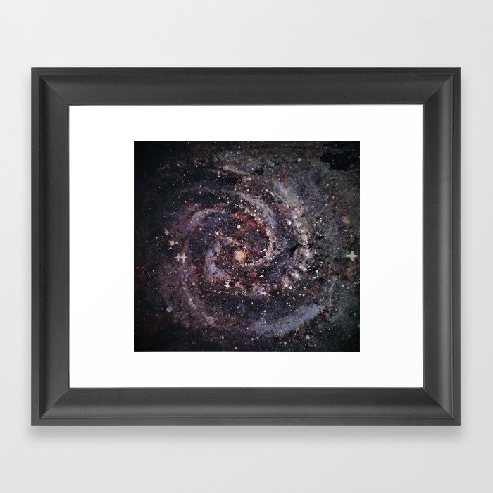 Sculptural Copper Galaxy Painting Framed Art Print