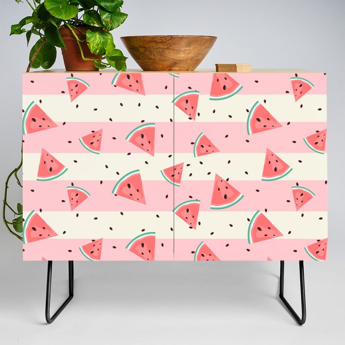 Watermelon Fruit Pattern Credenza