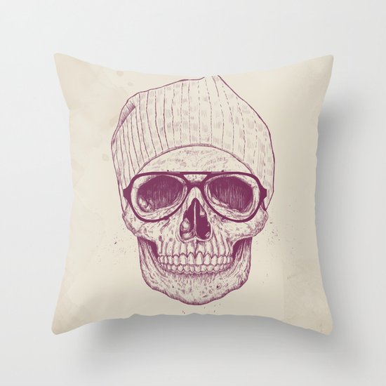 Cool skull Throw Pillow