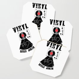Vinyl Since Birth Retro Pride Turntable Record design Coaster