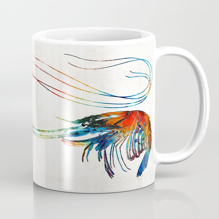 Colorful Shrimp Art by Sharon Cummings Coffee Mug