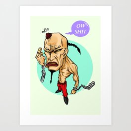 angry guy Art Print | Vector, Graphic Design, Funny 