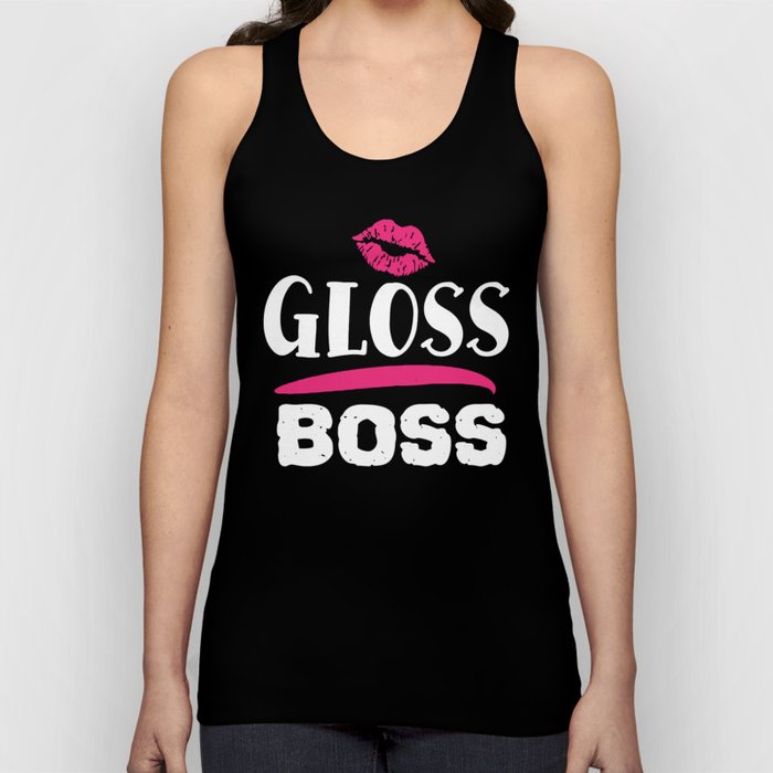 Gloss Boss Pretty Beauty Slogan Tank Top
