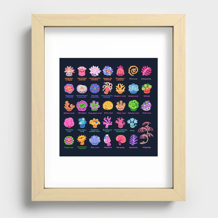 Coral (Anthozoa) Recessed Framed Print