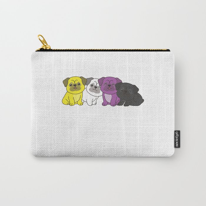 Nonbinary Flag Pug Pride Lgbtq Cute Dogs Carry-All Pouch