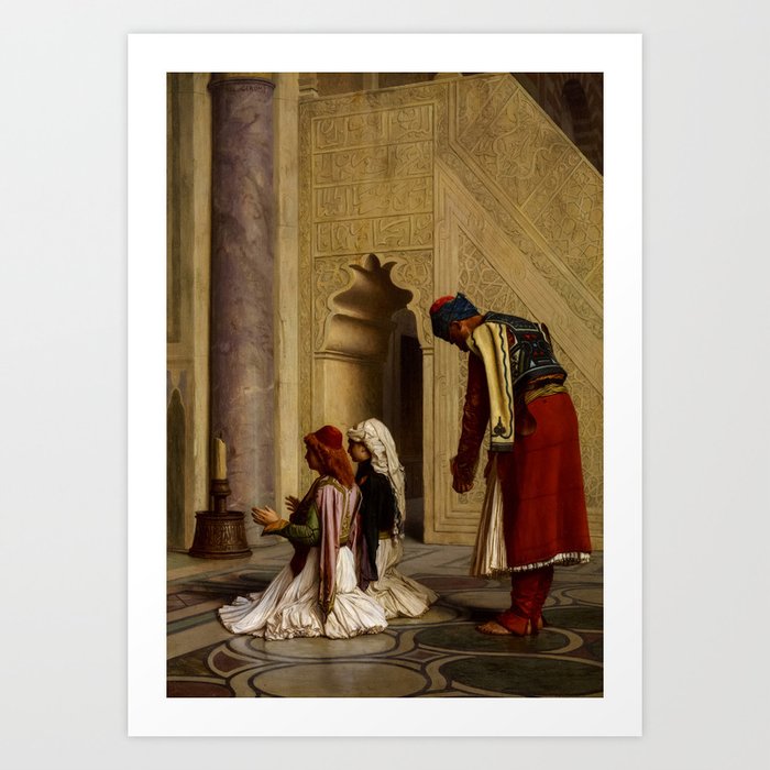 Young Greeks in the Mosque, 1865 by Jean-Leon Gerome Art Print