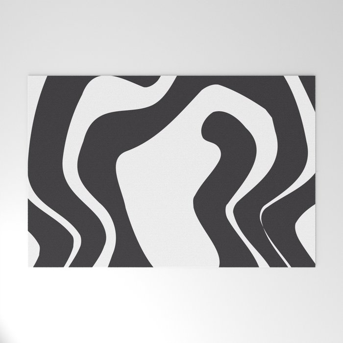 Black and white abstract Welcome Mat