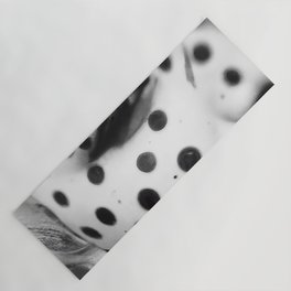 Black and White Closeup of Boy with Polkadot Abstract Facepaint Yoga Mat