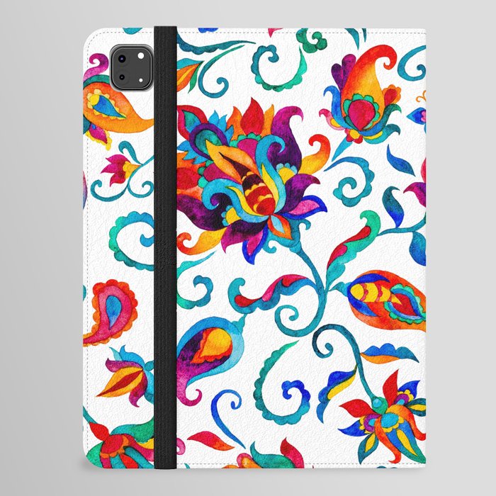 Exotic Oriental Chintz Summer Floral Pattern iPad Folio Case