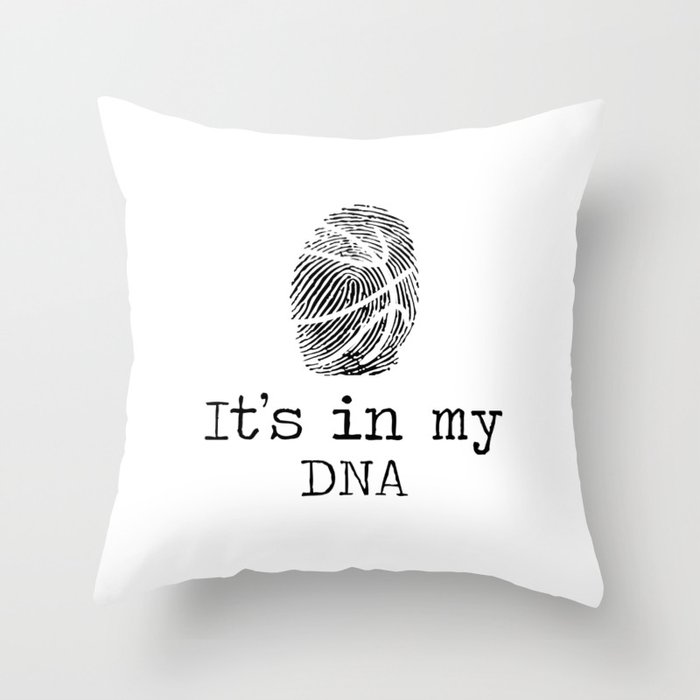 Basketball it's in my dna. Team play basket coach funny. Perfect present for mom mother dad father f Throw Pillow