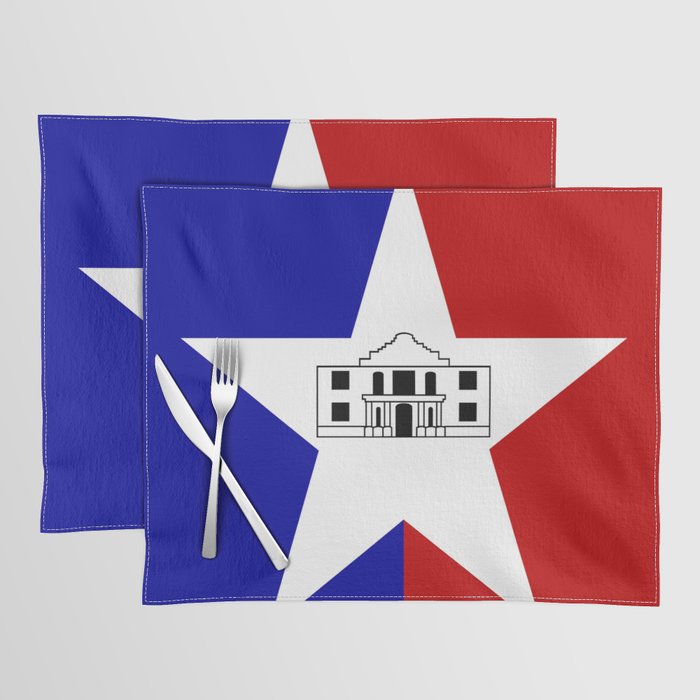 American cities-  Flag of San antonio Placemat