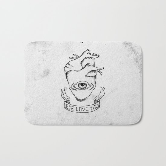 EYE LOVE YOU Bath Mat