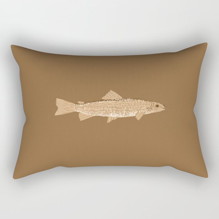Large Brown Trout Rectangular Pillow by Renee Hanlon Society6