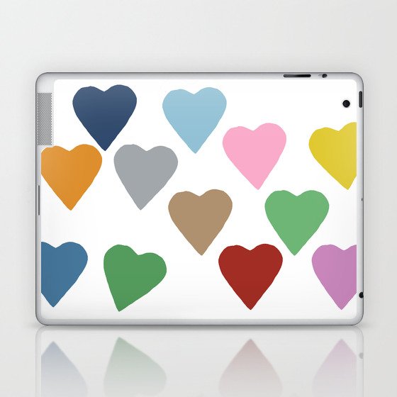 Hearts Colour Laptop & iPad Skin