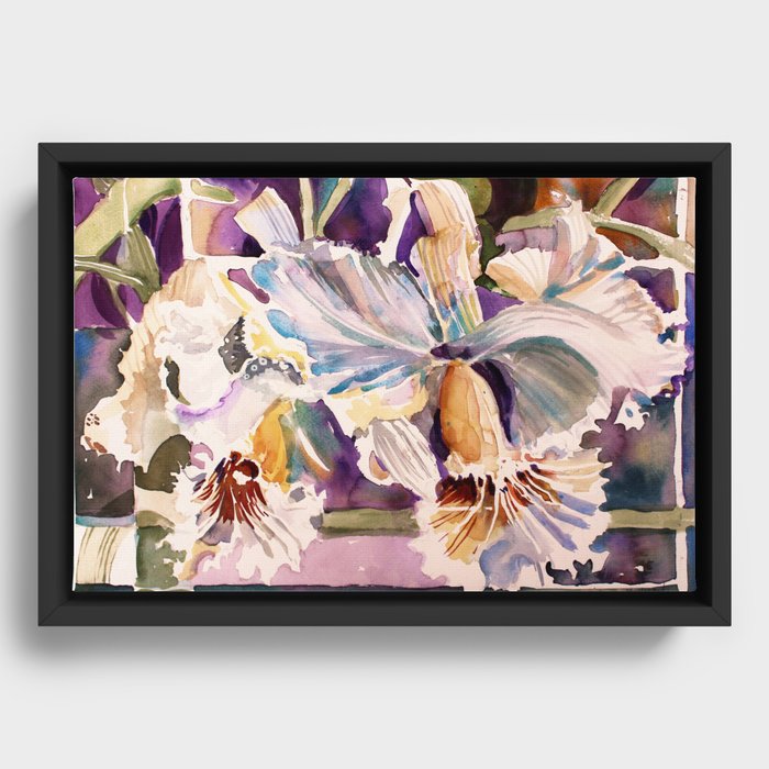 WhiteOrchids Framed Canvas