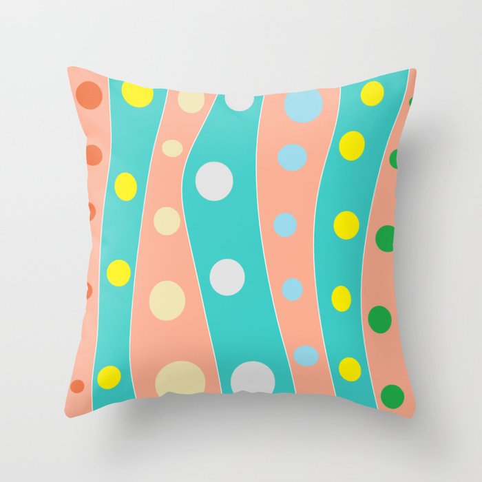Famous Mid-Century Modern With Original Color Style (Contemporary Art) Throw Pillow