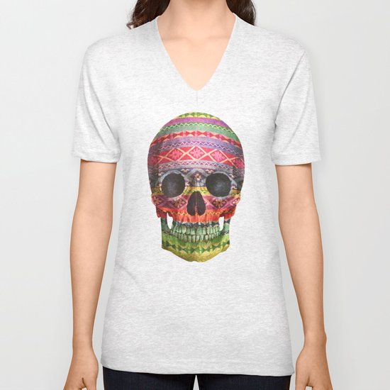 Navajo Skull Unisex V-Neck