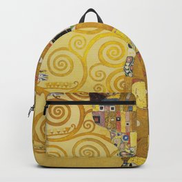The Embrace - Gustav Klimt Backpack | Art, Vintage, Mystery, Young, Valentine, Fantasy, Magic, Golden, Gift, Decoration 