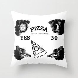 mystifying pizza ouija Throw Pillow