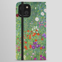 Gustav Klimt Flower Garden Floral Art Nouveau iPhone Wallet Case