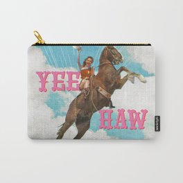 YEE HAW Carry-All Pouch | Yee Haw, Pop, Typography, Collage, Horse, Horse Riding, Yeehaw, Cowboy, Horses, Clouds 