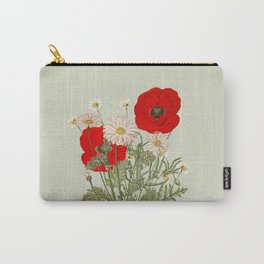 A country garden flower bouquet -poppies and daisies Carry-All Pouch