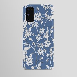 Papercut Garden, blue and white Android Case