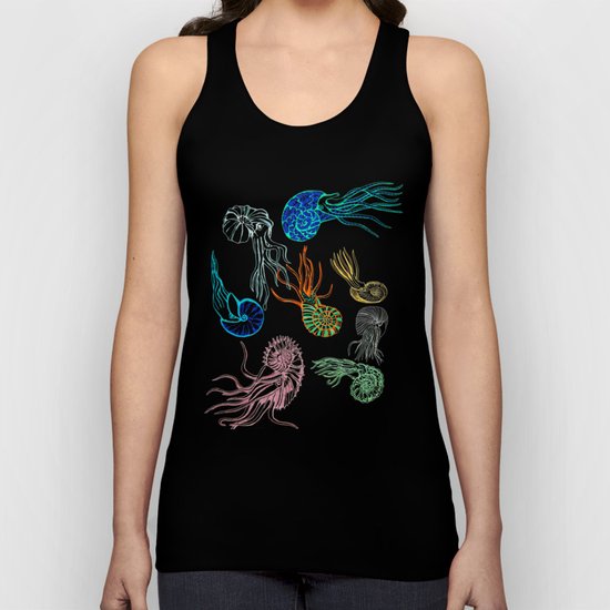 Ammonites at Night Unisex Tank Top