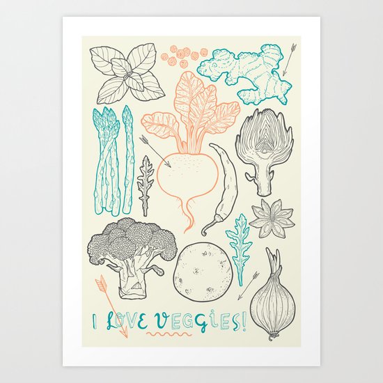 I love vegetables! Art Print