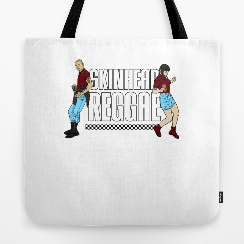 Skinhead Reggae Design Anti Racism Trojan Skinhead Clothing Tote