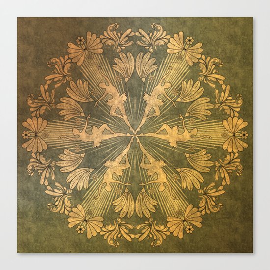 Wonderful mandala of ballerina Canvas Print