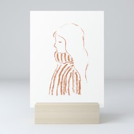 winter girl Mini Art Print