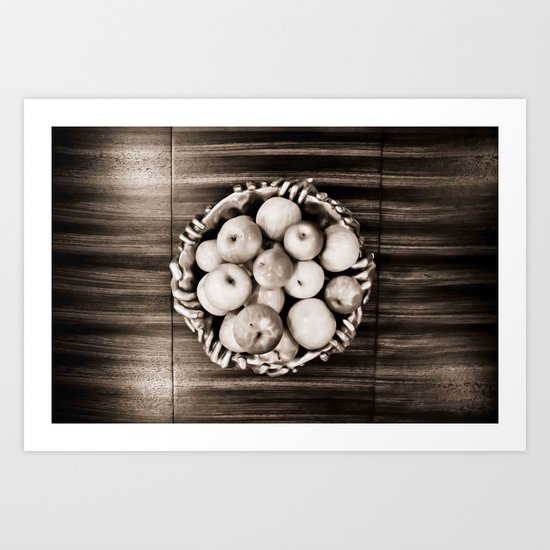 Bowl of apples Art Print