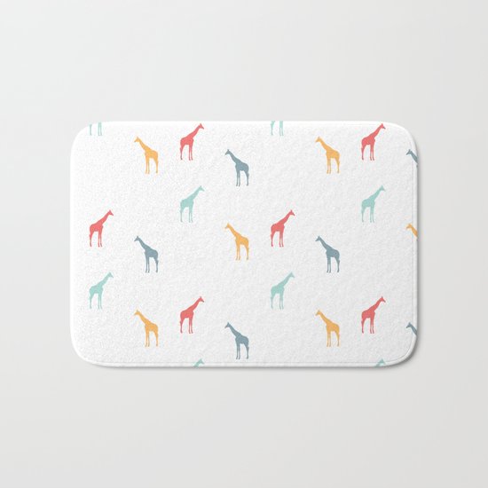 Giraffe Pattern Bath Mat